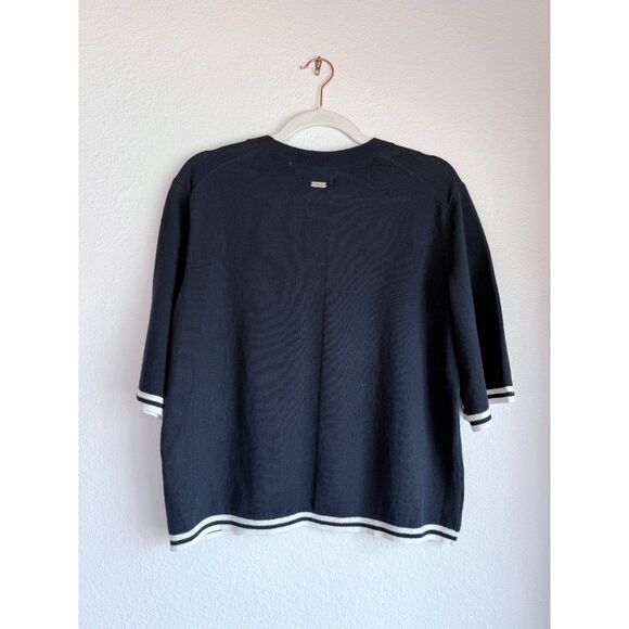 NWT Barbour Women's Genevieve Crewneck Jumper in Dark Navy Size 4 - Picture 6 of 13